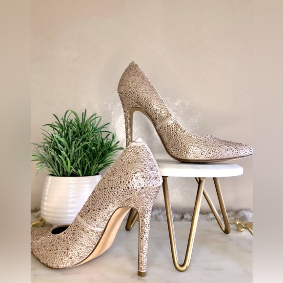 Diba Rose Gold / Blush Sparkly Heels, 7.5 - Picture 4 of 8